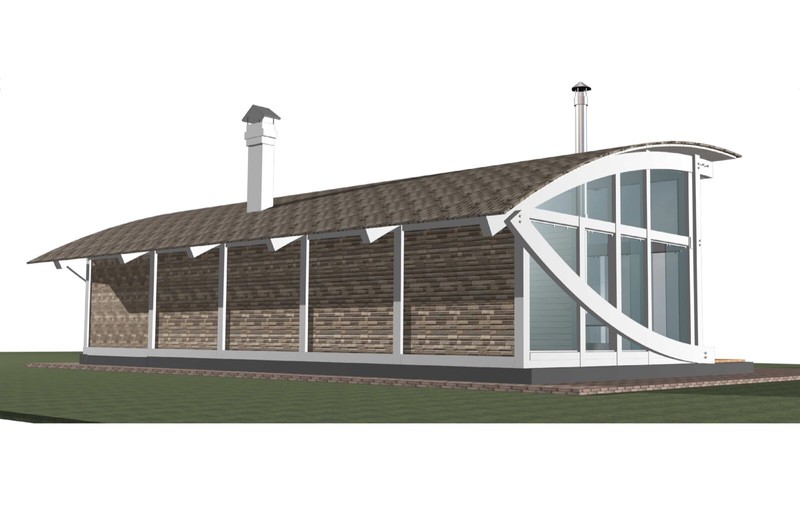 TIMBER FRAME LOUNGE KIT ENGINEERED GLT WOOD PREFAB DIY BUILDING CABIN 1000 sq.ft - thumbnail 11