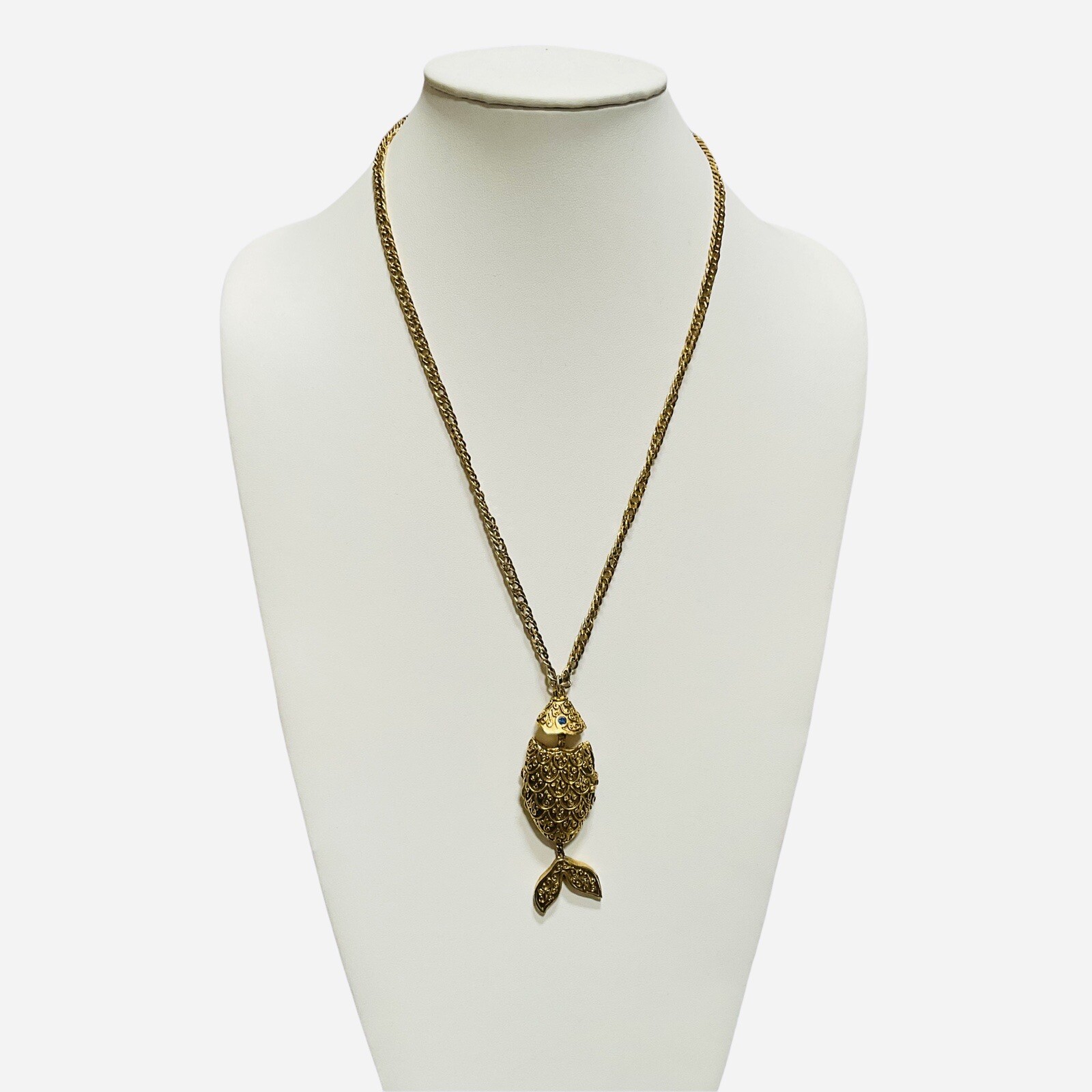 Vintage Max Factor Articulated Fish Solid Perfume… - image 2