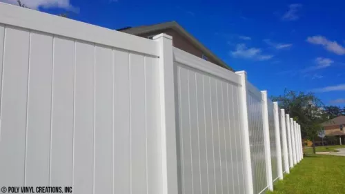 All Custom Sizes in PVC - SQM Full Privacy Polymer VERTICAL T&G Slat Fence - Picture 7 of 7