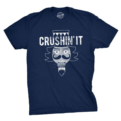 Mens Crushin It Tshirt Funny Christmas Nutcracker Tee