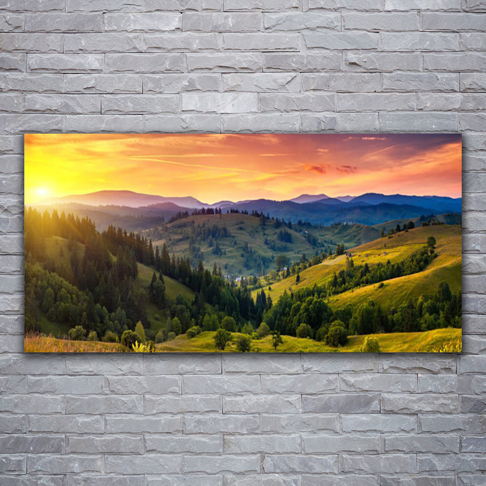 Tableau image impression nature 120x60 cm toile montagne haute définition