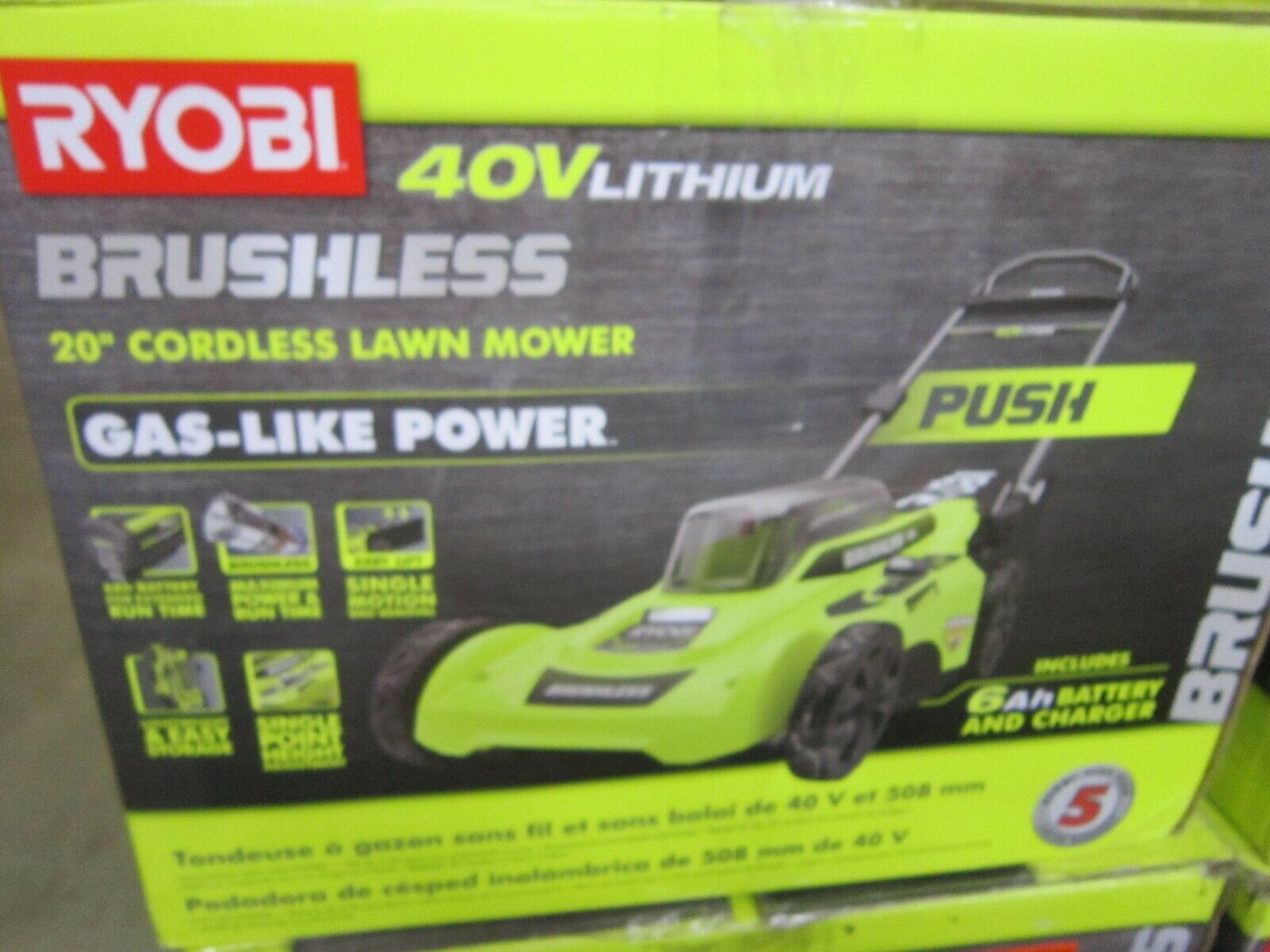 RYOBI 40V 20 in Brushless Walk Behind 