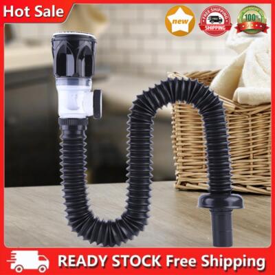 Flip Top Universal Flexible Sink Drain Pipe Set for Bathroom Kitchen Accessories