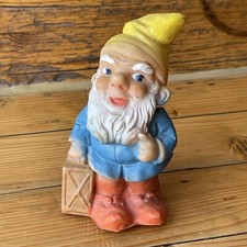 Gartenzwerg Zwerg mit Laterne Quitsch Quetsch Gummifigur VINTAGE Rolf Kauka