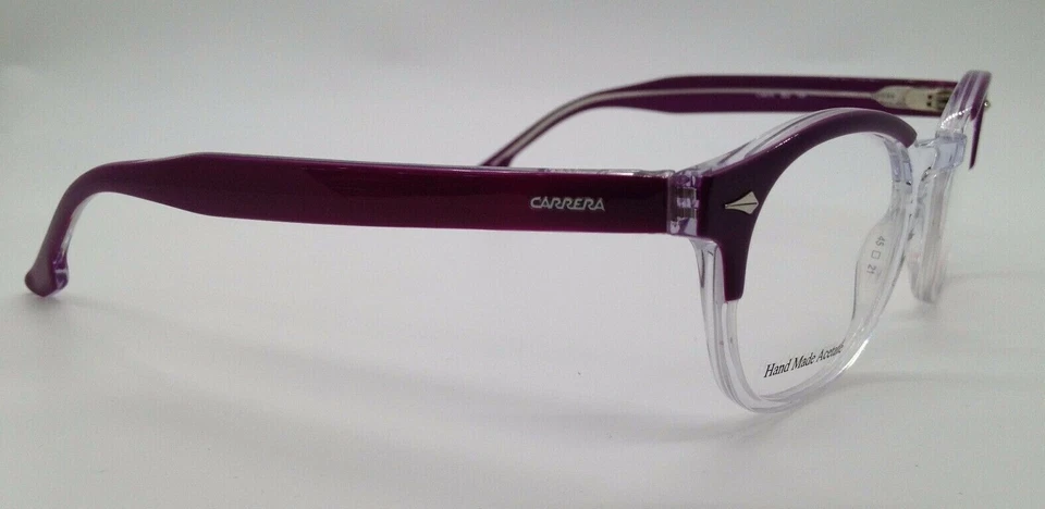 Carrera CA 6191 Purple Clear 8DJ Round Plastic Eyeglasses Frame 45-21-140 New RX - Image 2 of 4