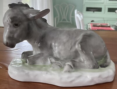Vintage Herend Donkey, Hand-painted, Made In Hungary