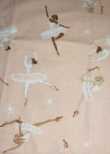 100 Cotton Ballerina Allover Dance Pointe Pink Fabric FQ Fat Quarter