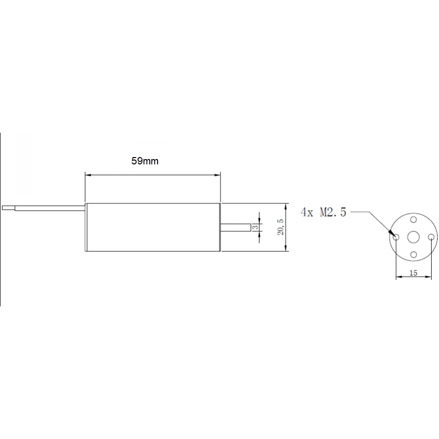 TP Power TP2040 Brushless Motor 20*59mm for RC Boat 1/16 1/118 1/20 Car - Image 3 of 3