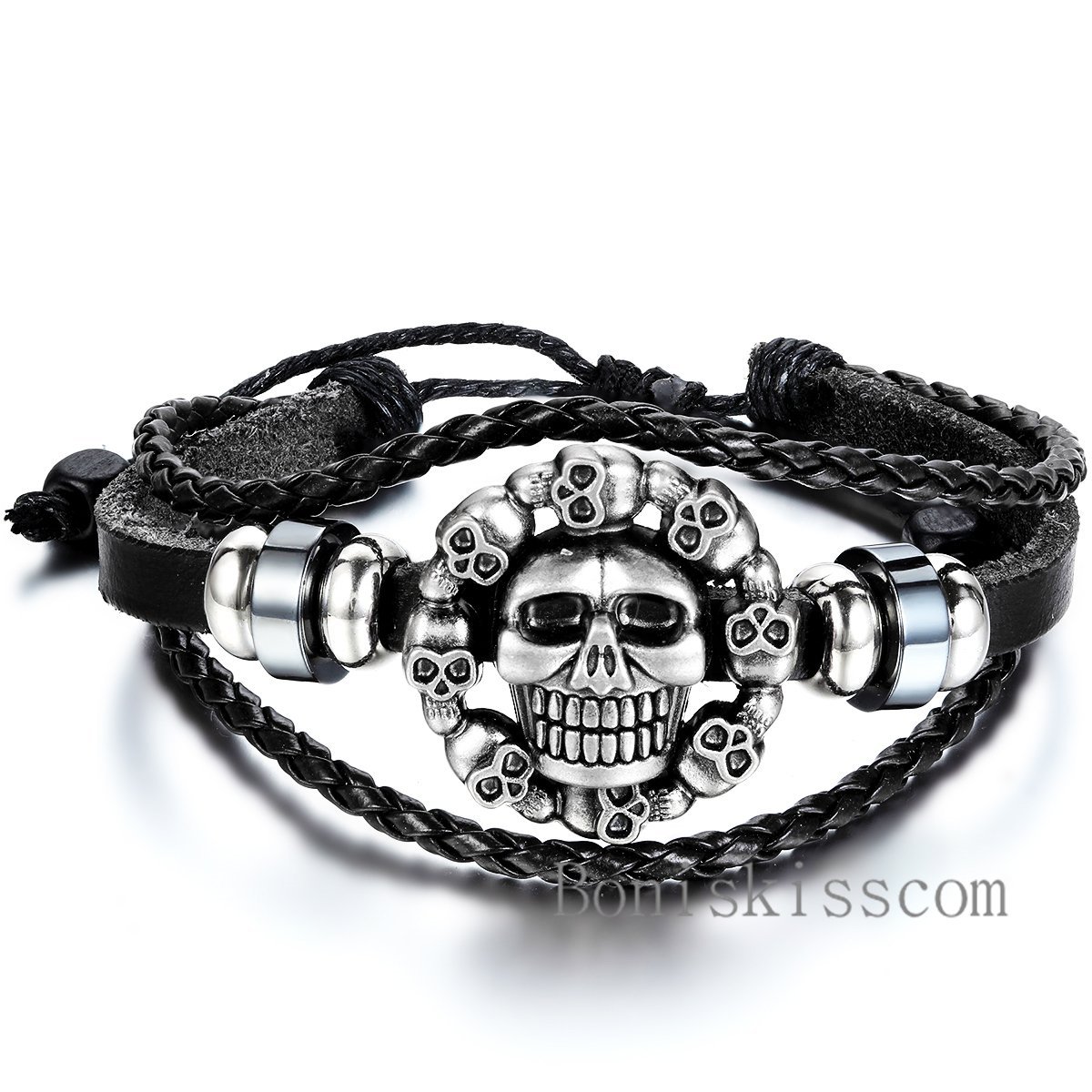 アクセサリー 00s archive kmrii skull leather bracelet 00s archive 初期 Kmrii ケムリ スタッズ レザーブレスレット