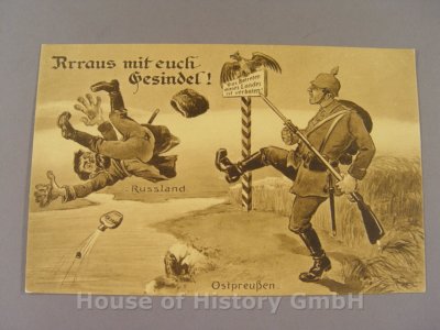 113252, OUT WITH YOU RABBLE! Banned from entering the country, East Prussia