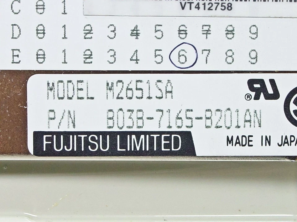 Fujitsu M2651SA 1.628GB 5.25" FH SCSI Hard Drive - WIPED & FORMATTED - VINTAGE - Image 3 of 4