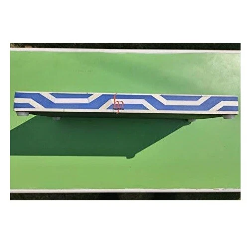 Handmade Bone Inlay Vintage Antique Decorative Rectangular Geometric Tray - Image 4 of 4