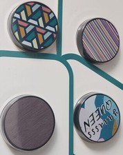 4 pack Cell Phone Pop Grip Standmulti color and design interchangeable