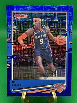 2020-21 DONRUSS HOLO BLUE LASER #174 R.J. BARRETT #22/49