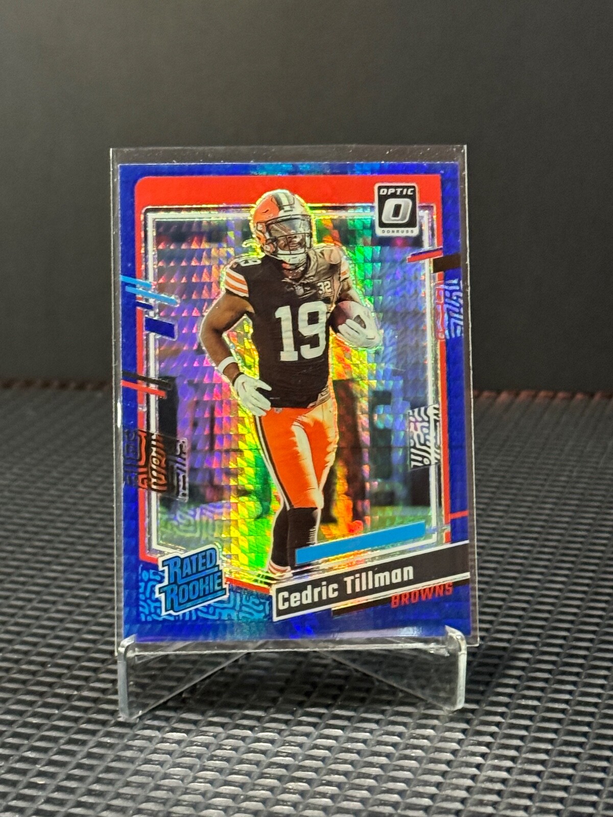 2023 Donruss Optic Cedric Tillman Blue Hyper Rated Rookie #224 Browns