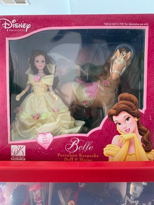 disney princess belle porcelain keepsake doll