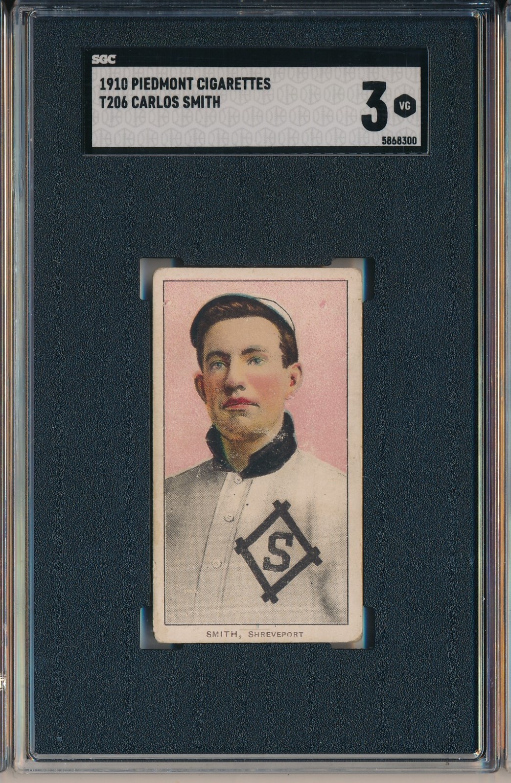 1910 T206 PIEDMONT 350 - CARLOS SMITH - SGC 3 VG (SVSC)