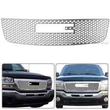 Fits 2003-2006 Gmc Sierra 15002500hd3500 Chrome Round Laser Cut Grille Grill