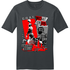 NEW Art Society AIR MJ 23 80s Tee Shirt CHARCOAL SM-4XLARGE MADE IN USA