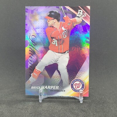 2017 Bowman Platinum Purple #2 Bryce Harper Nationals /250
