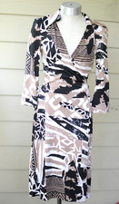 Diane Von Furstenberg Vintage Justin Silk Wrap Dress 3/4 Sleeve Size 4