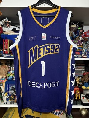 Victor Wembanyama #1 Retro Metropolitans Mets92 French Basketball Jersey Stitch