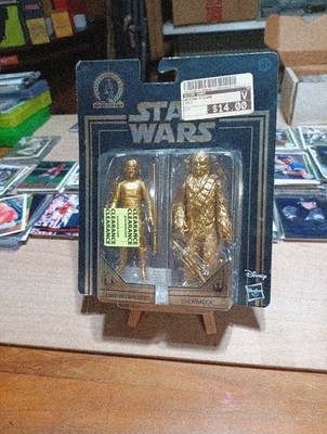 Star Wars Commemorative Saga Gold Luke Skywalker Chewbacca (NIB RARE)     