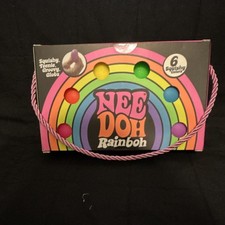 Nee Doh Rainboh Squishy Teenie Groovy Globs 6 Colors FAST SHIP