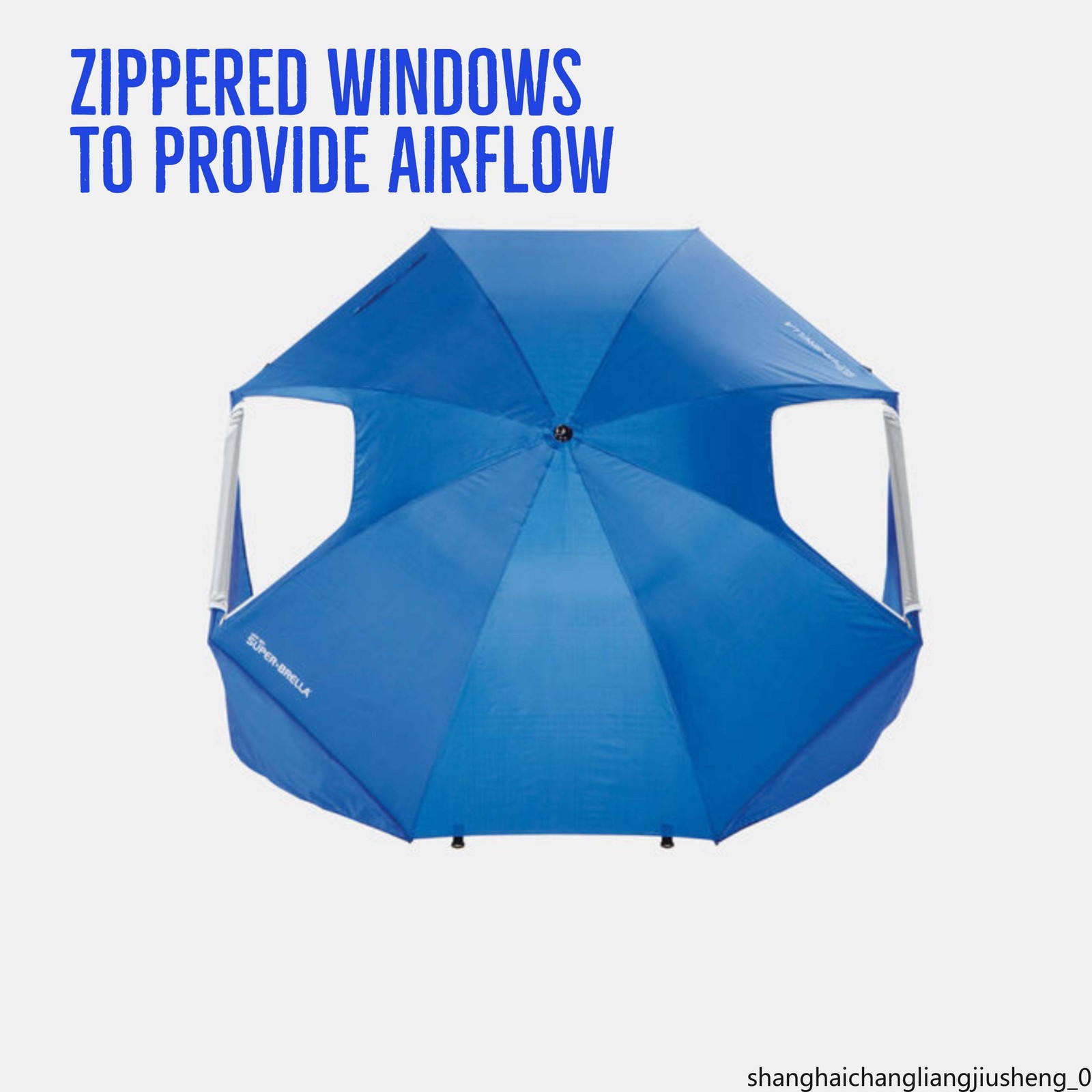 8ft Blue SPF 50+ Sun Canopy Umbrella Beach Sports Rain Shelter