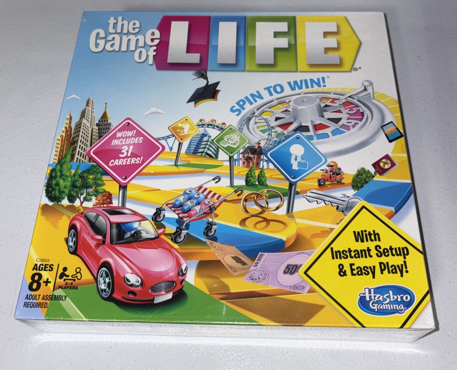 Hasbro THE GAME OF LIFE Spin to Win Board Game Ages 8+ 2-4 Player Sealed  2017