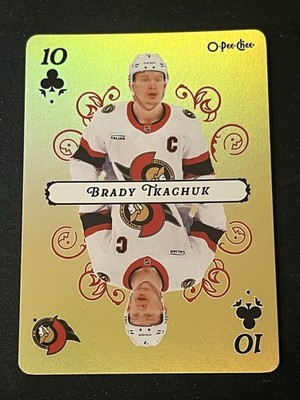 2025-26 O-Pee-Chee - Playing Cards Brady Tkachuk #10-CLUBS