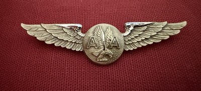 1970 s - 1980 s American Airlines Flight Attendant Wings Stewardess Pinback