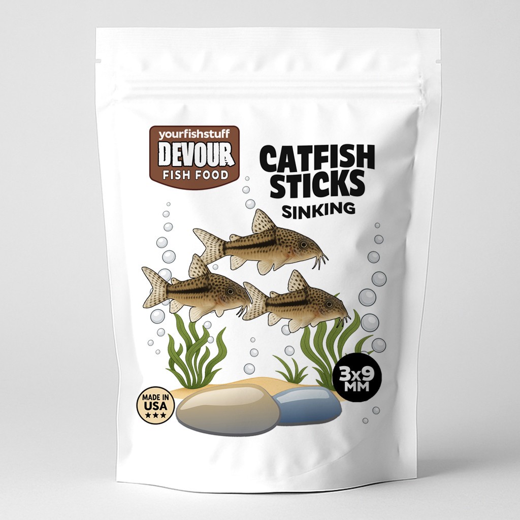 Devour Fish Catfish Sinking Sticks - 3mm x 9mm - Bulk Aquarium Fish Food YFS Devour ...