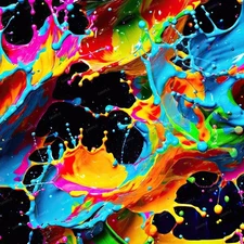 Paint Splash 47 - 18"x46" Hydrographic Film Hydro Dipping