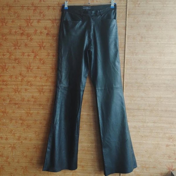 Women Joseph Trousers Black Leather 36 / S / 44