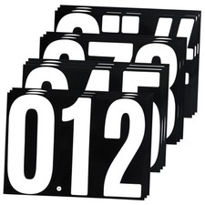 12 Sheets 7 Inch 0-9 Number Sticker Decals Set, Large and Self Adhesive White