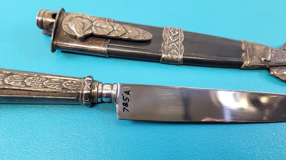 Vintage Argentine Inox Quero Quero Gaucho Dagger Knife + Sheath & Scabbard TR585 - Image 3 of 4