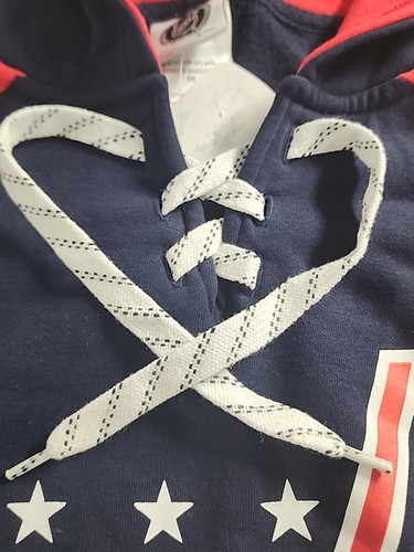 NHL Apparel Washington Capitals Lace-Up Hoodie Hooded Sweatshirt Mens M NEW - Picture 4 of 16