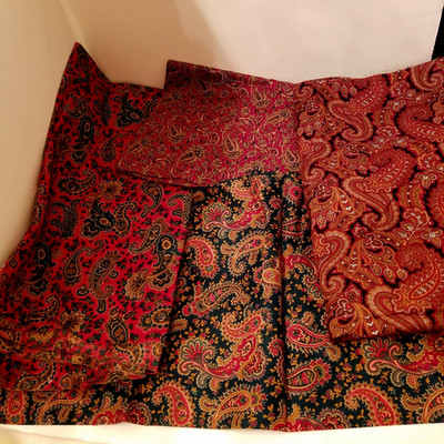 4 Different Paisley Pattern Fabric Cuts JOAN KESSLER & Cranston Quilting NNT