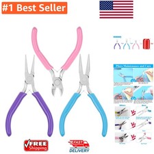 Ergonomic 3-Tool Jewelry Pliers Set for Precision Wire Wrapping Crafting