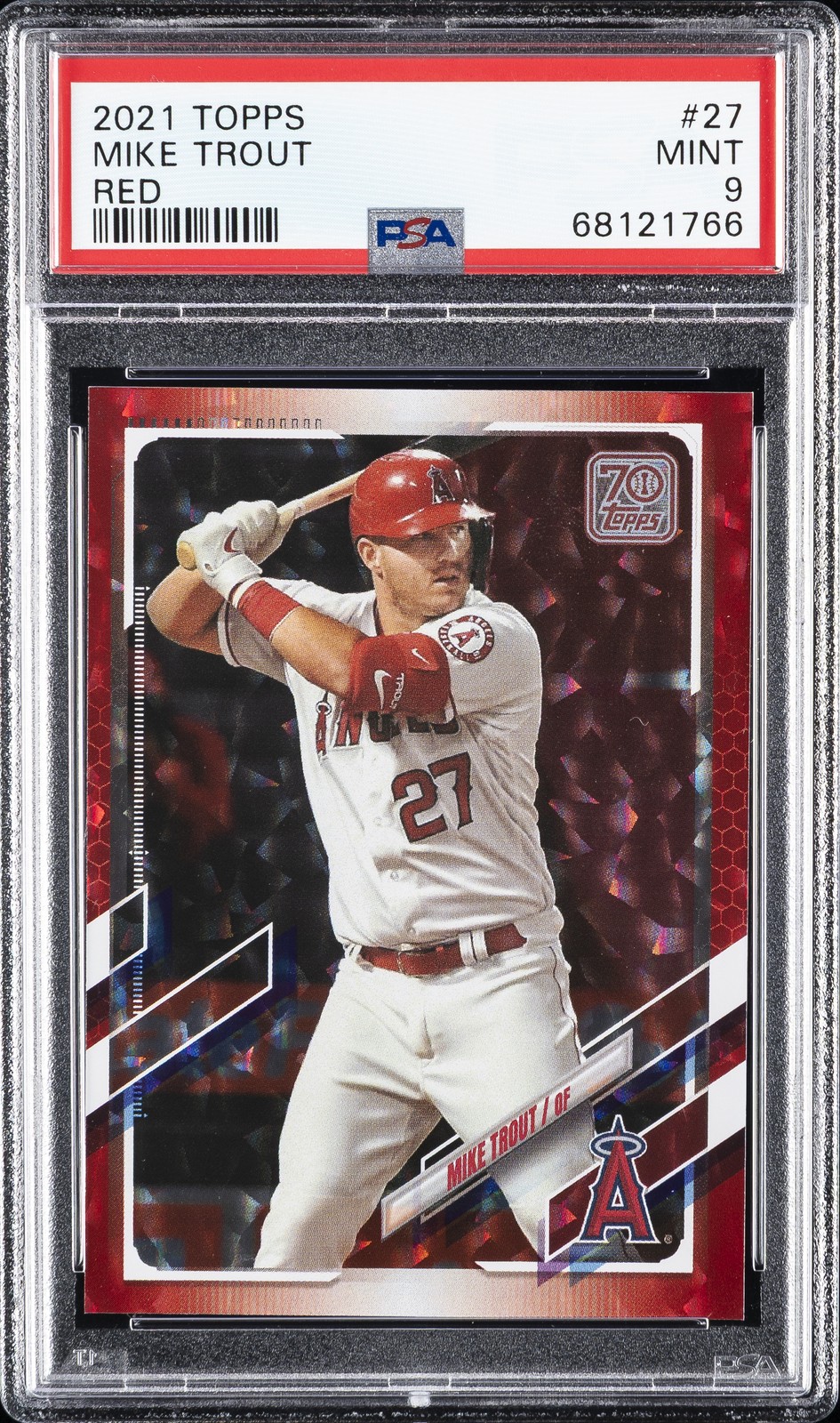 2021 TOPPS RED #27 MIKE TROUT 151/199 PSA 9