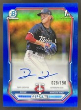 2026 Bowman Dasan Hill Chrome Auto Blue Refractor 1st Prospect #/150 Twins