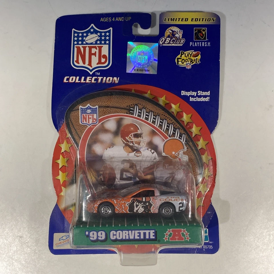 (4) Hasbro Winner's Circle Tim Couch/ETC NFL Cleveland Browns '99 Corvette. 1:64 - Image 4 of 4
