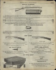 1918 Anuncio de papel Maxim Silencer Little Daisy Pop Gun King Rifle de aire Benjamin Kadet