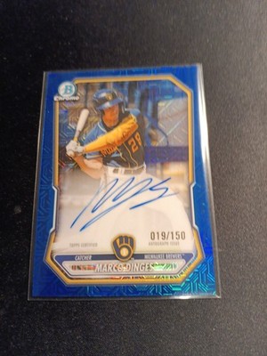 2026 Bowman Mega Box Marco Dinges #BMA-MD Chrome Prospect Auto Blue Mojo 019/150