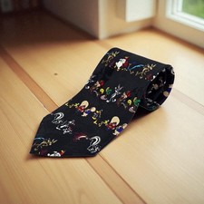 Vtg 1994 Looney Tunes Mania Men  s Tie Characters Novelty Necktie NICE COND