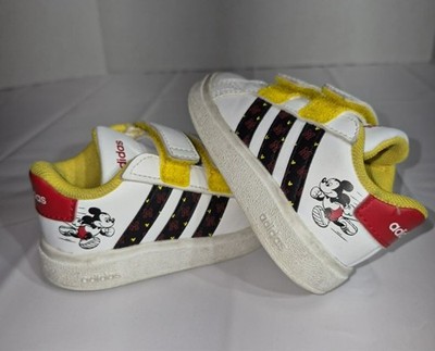Adidas Mickey Mouse Grand Court Kids Shoes Size 5K