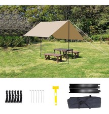 3M*3M Tent Tarp Shelters for Camping Hiking Canopy Sun Shade Lightweight