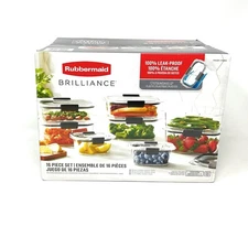 Rubbermaid Brilliance Food Storage Containers with Lids - 16 Piece Set