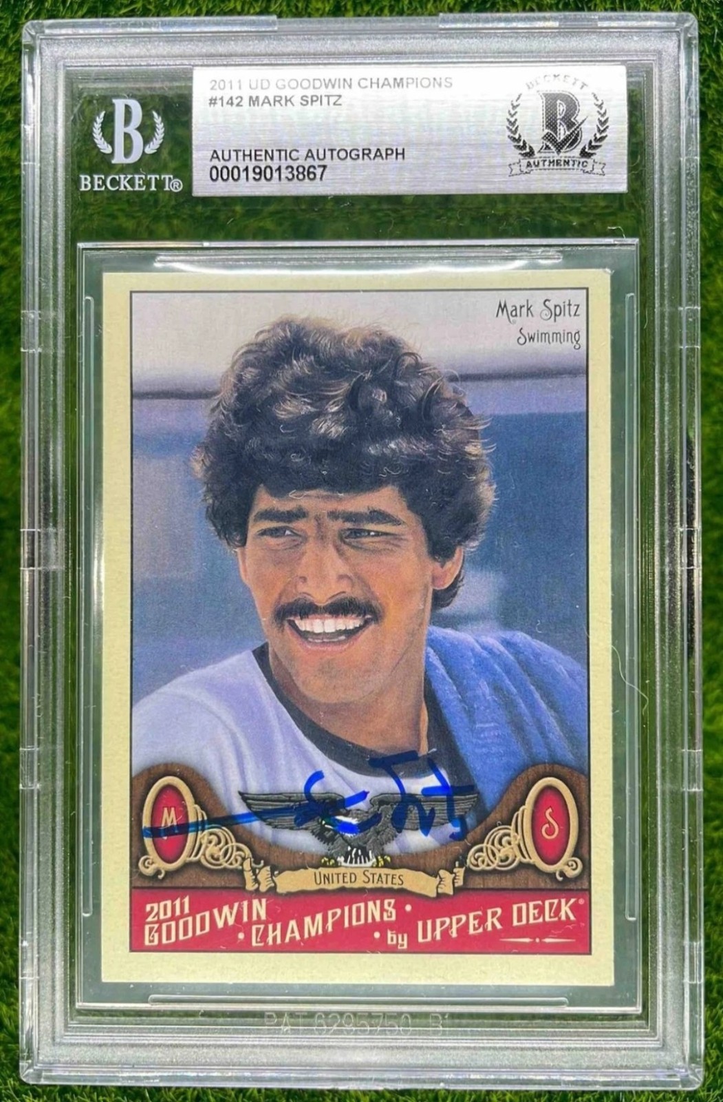 Mark Spitz Signed BAS Auto AUTH 2011 Upper Deck Goodwin Champions Auto #142